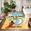 Anti‑Slip Crystal Velvet Floor Rug, Asterix And Obelix Design Carpet for Indoor Living Bedroom Home Decoration