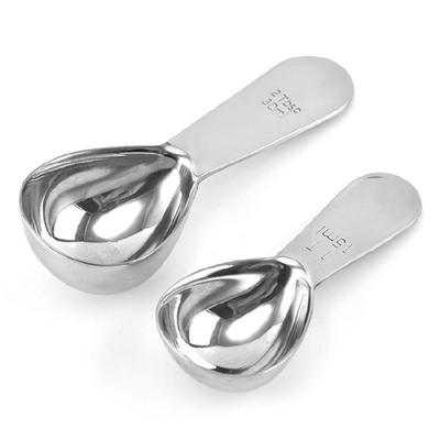 1 Kaffeelöffel Edelstahl 15/30ml Kaffeelöffel Esslöffel Messlöffel Bequemer Griff mit kurzem Stiel