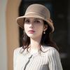 Women Basin Hat Flower Bow Decor Wide Brim Summer Bucket Hat Face-Slimming Outdoor Travel Beach Hat Headwear