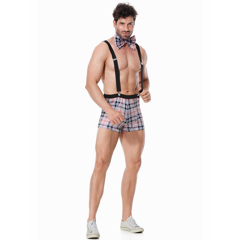 Fun Underwear Mens Sexy Strap Pants Cosplay Role Play Bar Clothing Christmas