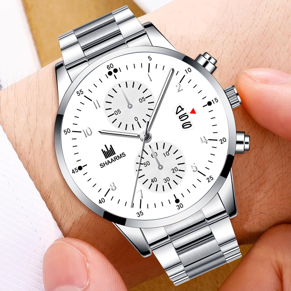 Men's Fashion Calendar Timepiece Steel Watch