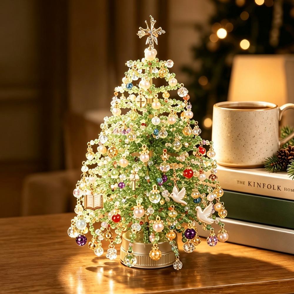 Multi-Color Beads Beaded Christmas Tree Kit Mini Christmas Tree Ornament Halloween Ornament