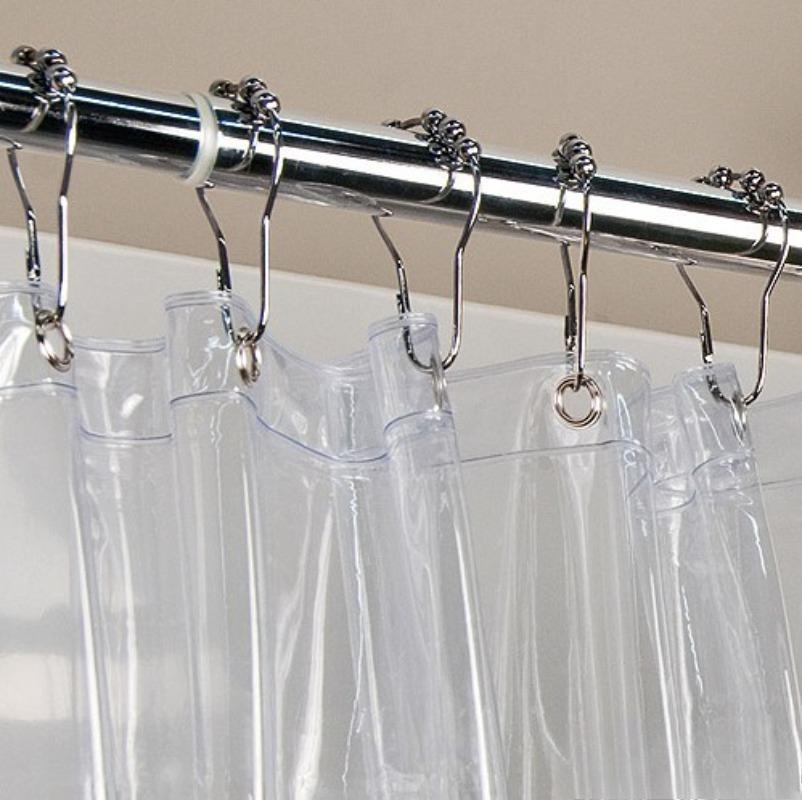12pcs Rustproof Bath Curtain Rollerball Shower Curtain Rings Hooks 5 Roller Ball Curtain Accessories