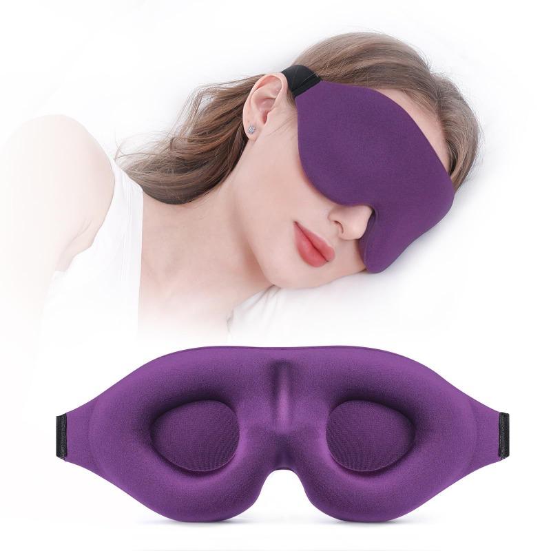 360 ° Full Shading 3d Eye Mask for Sleep, Breathable and Non-pressure Eye Mask, Male and Female Student Dormitory Sleeping Eye Mask Purple