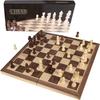 Wooden Exotic Chessboard Set with Magnet Closure Chess Sets for Adults and Kids