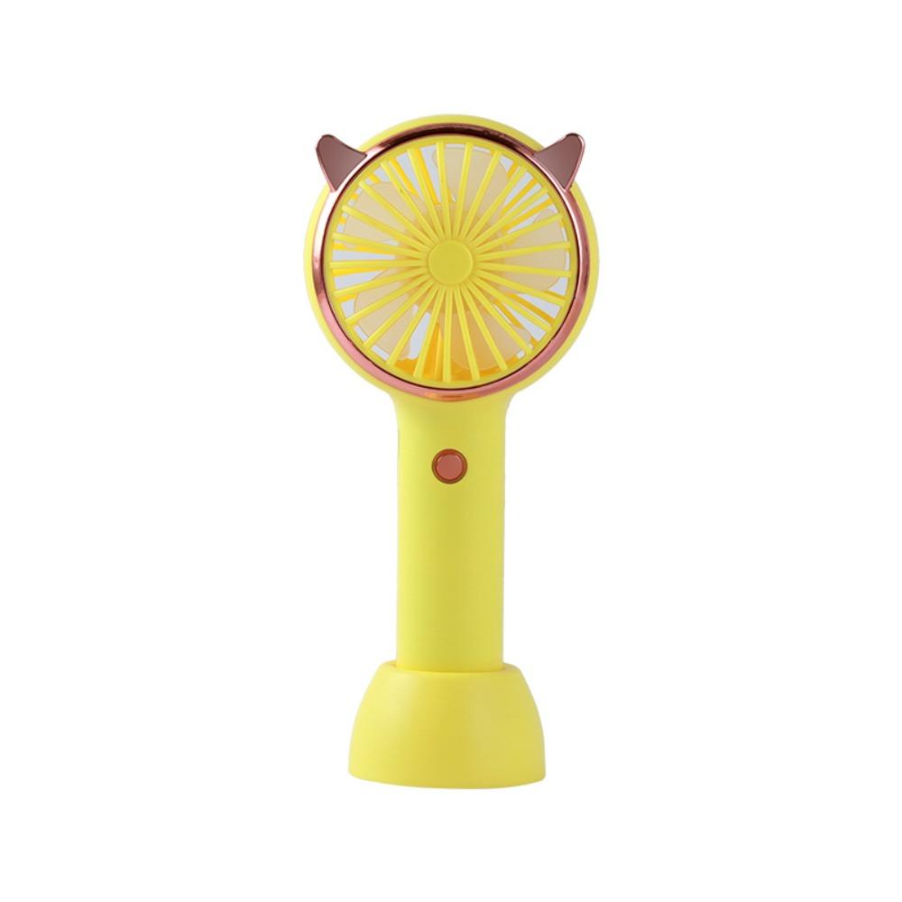 

USB Rechargeable Small Electric Fan LED Lamp Cooling Fan Durable Air Circulating Fan Summer Gift жёлтый