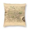 Map Of Edinburgh  Pillowcase Polyester Linen Velvet Printed Zip Decorative Pillow Case Car Cushion Case