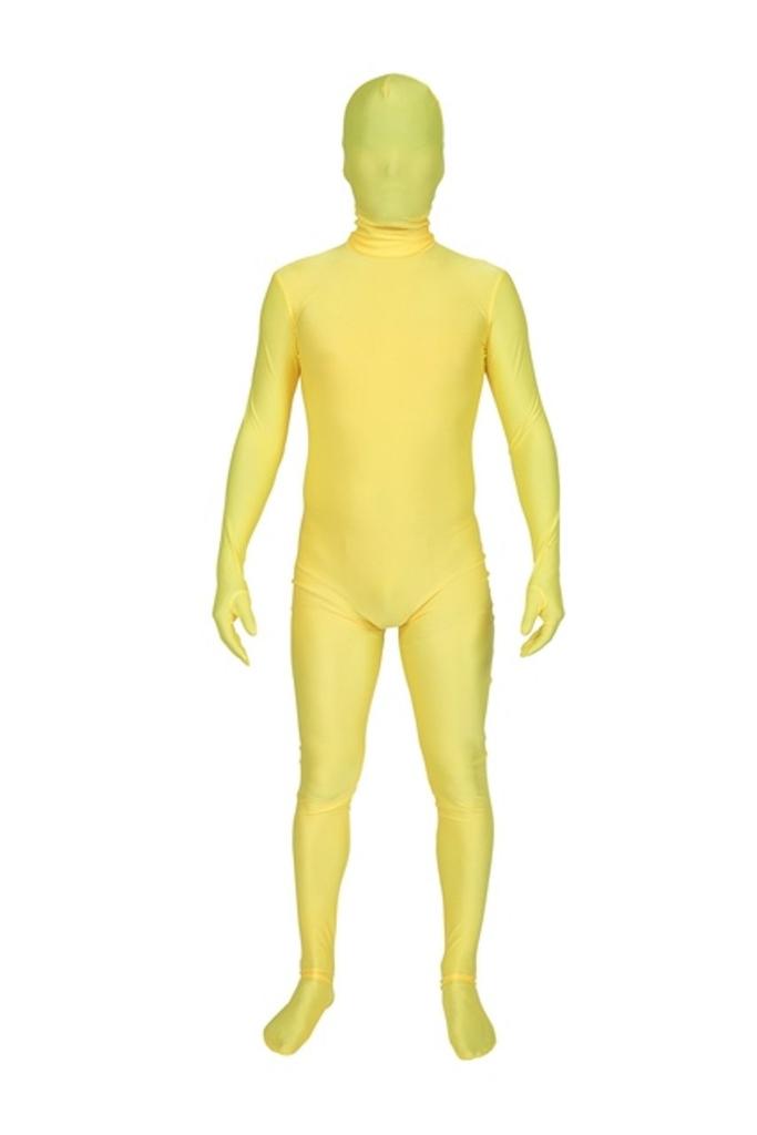 Clearstone Invisible Man Cosplay Halloween Full Body Zentai Suit, Pantex, Unisex, Size M, Yellow