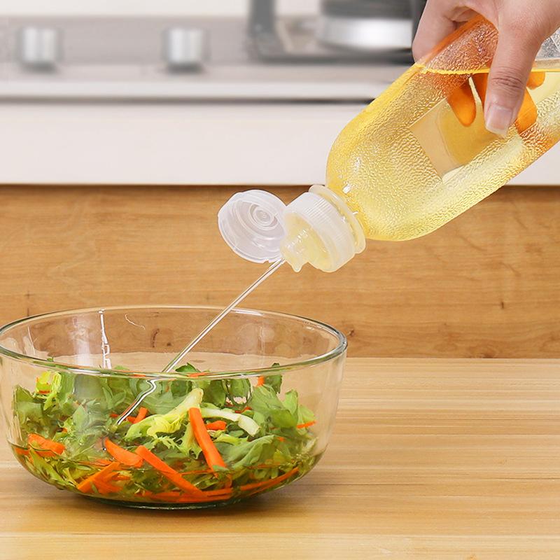 300/500/1000Ml Kitchen Oil Bottle Seasoning Plastic Squeeze Bottle Dispenser For Salad Sauce Olive Oil Container Cooking Gadgets
