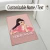 Personalized Crystal Velvet Carpet,Ariana Grande Custom Printed Name, Plush Area Rug For Home Indoor Decor