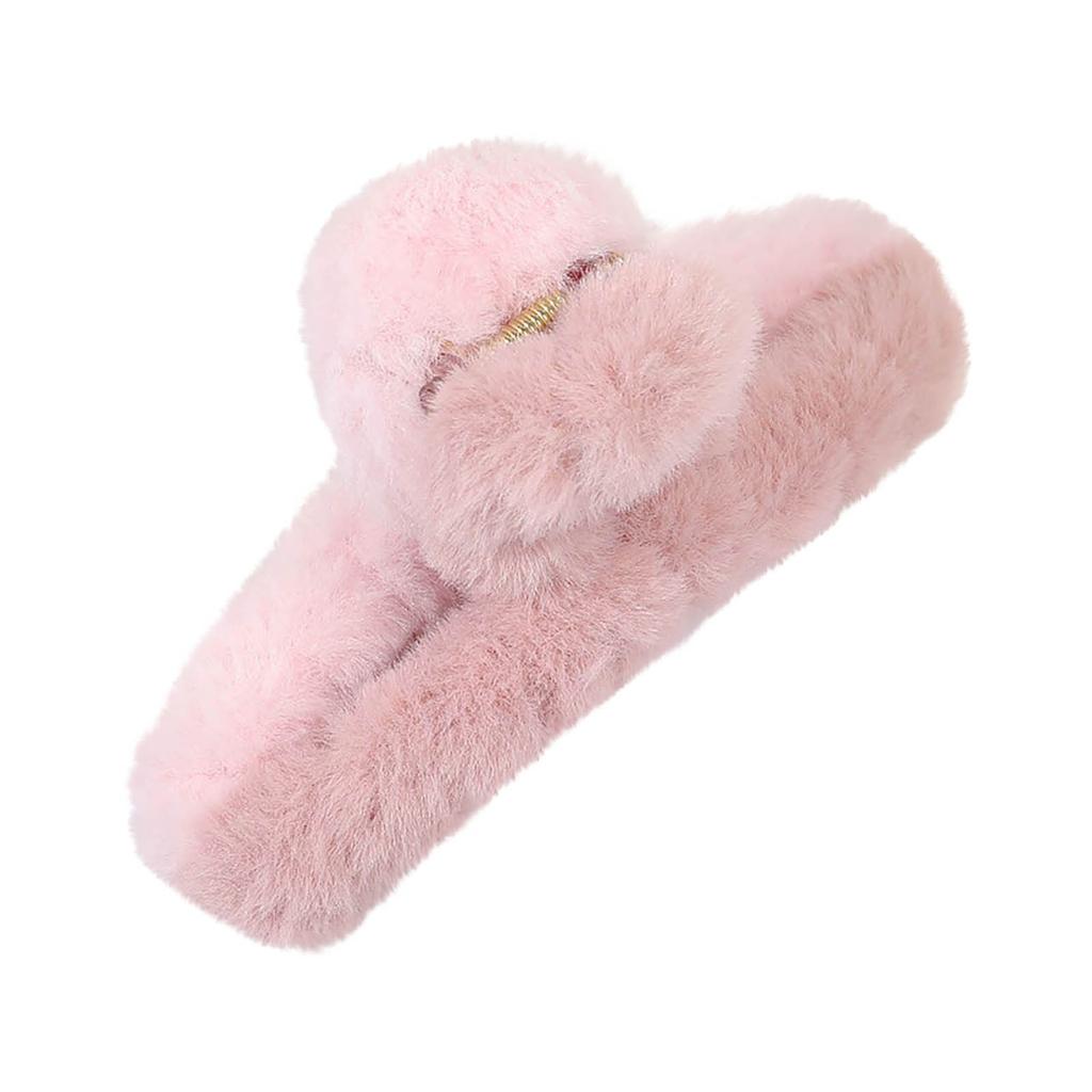 Plush Hair Clip Faux F-ur Hair Claws For Women Combs Clamps Winter Hairpins Fashion Hairgrips Hair Accessories