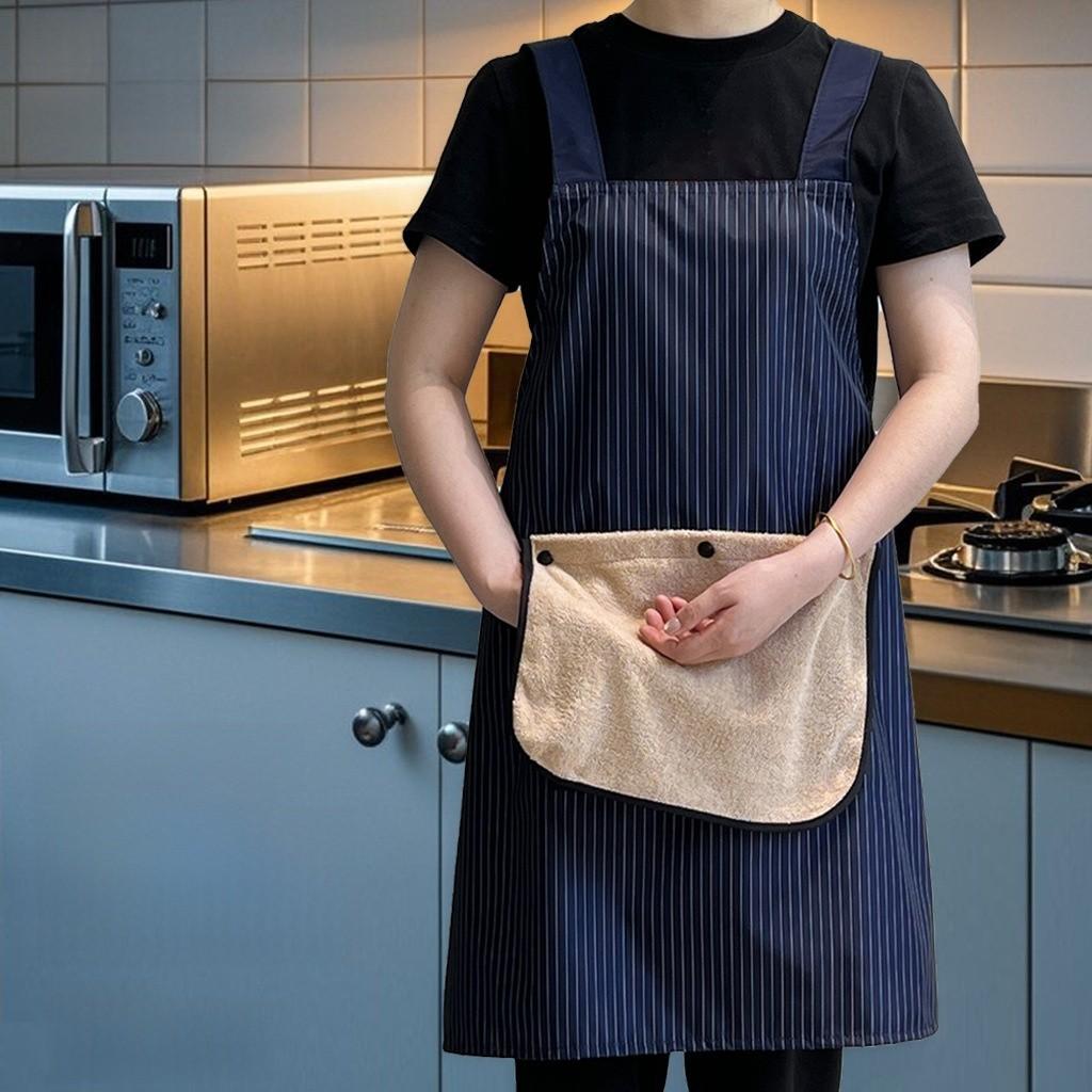 Waterresistant Sleeveless Apron With Cross Back Straps And Removable Towel Pocket For Chefs And Cooks