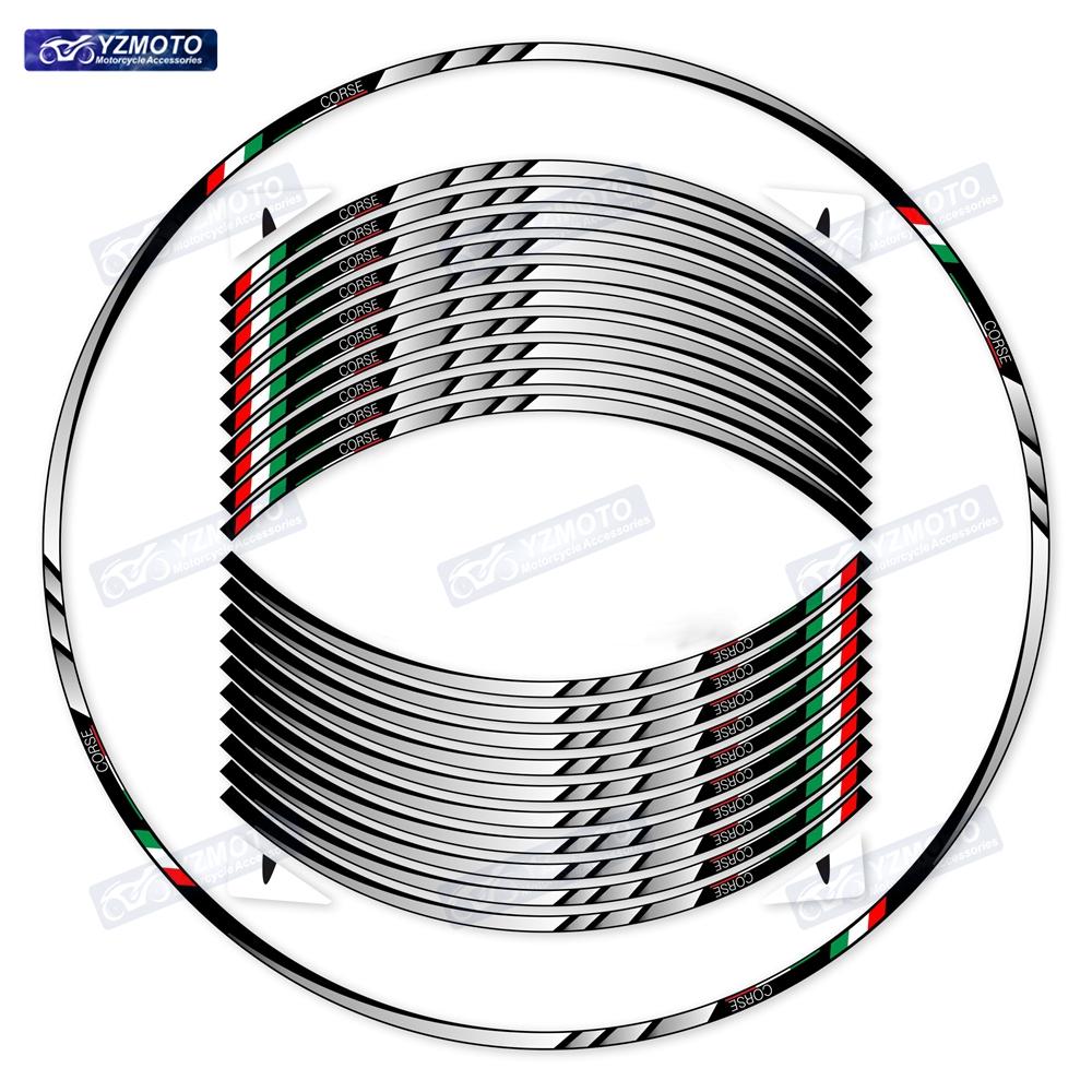 For V4 1199 899 1098 848 1199 1198 1299 Motorcycle 17 Inch Racing Wheel Sticker Decal Reflective Hub Rim Decorative Stickers