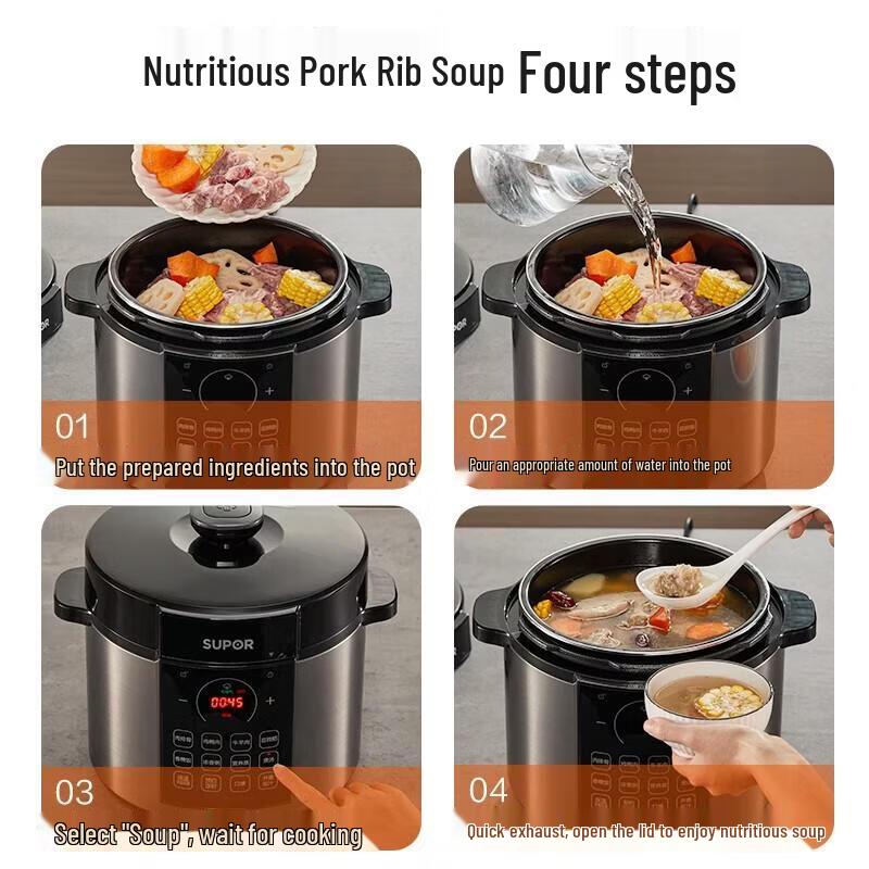 SUPOR 6L Multifunkční elektrický tlakový hrnec