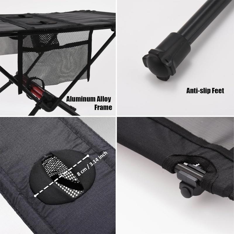 Outdoor Camping Folding Table Ultralight Portable Water Cup Desk Picnic Fishing Table Travel Furniture Equipment Supplies