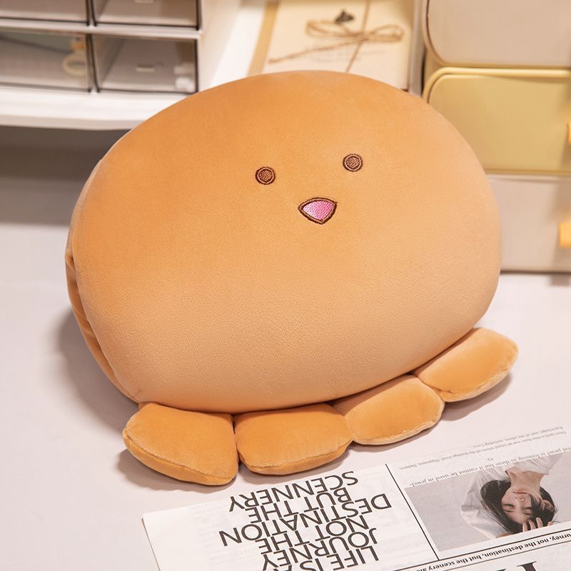 Cute octopus ball plush toy doll can insert hand pillow winter hand warmer cover children and girls pillow doll