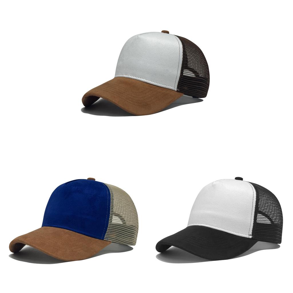 Baseball Cap Men Summer Breathable Mesh Sun Hat With Extended Brim For Casual Outdoor Use