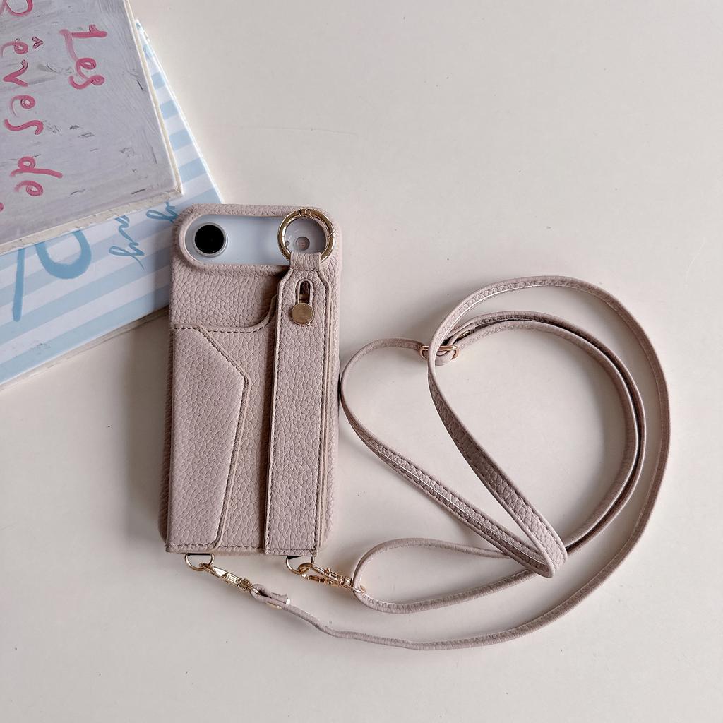 Wrist Strap Crossbody Ring Holder Cards Solt Magnetic Wallet Leather Case For iPhone 17 Pro Max 16 Plus 15 14 Long Lanyard Cover