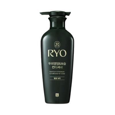 Ryo Odżywka Odżywcza i Nawilżająca do Skóry Głowy 400ml – Fermentowana Zielona Herbata i Żeń-szeń, Kompleks Peptydowy, Pielęgnacja Niskocząsteczkowa dla Zdrowej Skóry Głowy i Lśniących Włosów