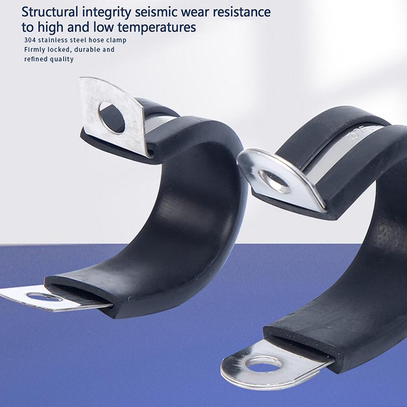 5 ks 6mm-20mm nerezové oceli s gumovou podšívkou P klipy R-typ trubkové svorky montáž kabelu hadice trubková svorka hadicová svorka pevná svorka