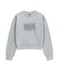 Malittepeulangsowajeobeo W Classic Logo Crop Sweatshirt Heather Gray