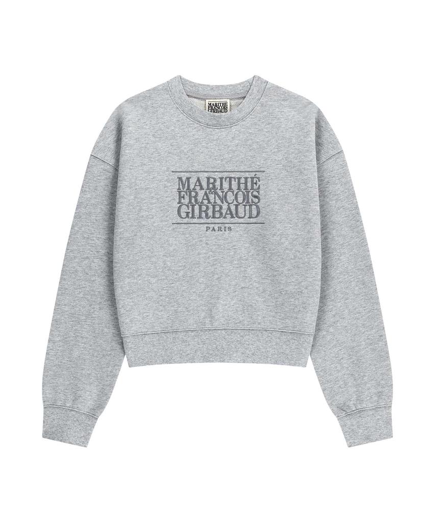 Malittepeulangsowajeobeo W Classic Logo Crop Sweatshirt Heather Gray