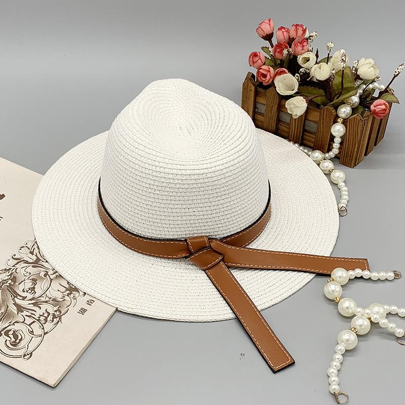 Irregularly Decorated Summer Shade Hat, Travel Holiday Straw Hat Bucket Hat