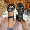 Fashion Women's New Fashion Buckle Designer Sandals for Women 2024 Summer in Store Solid Color Outdoor Dress Party Ladies Flip Flops