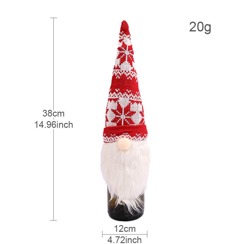 Cross-Border Christmas Wine Bottle Gown - Festive Red Wine Cover for Home Dining Table Decor.