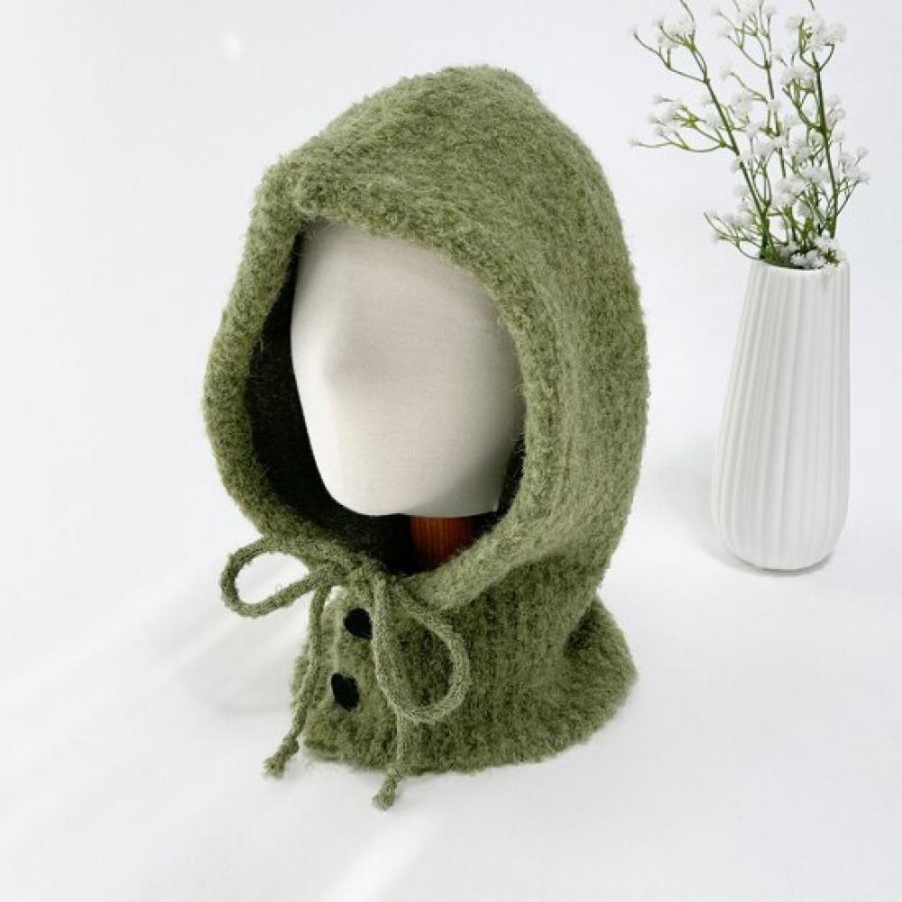 New Arrivals Open Run Boucle Knit Balaclava Neck Warmer