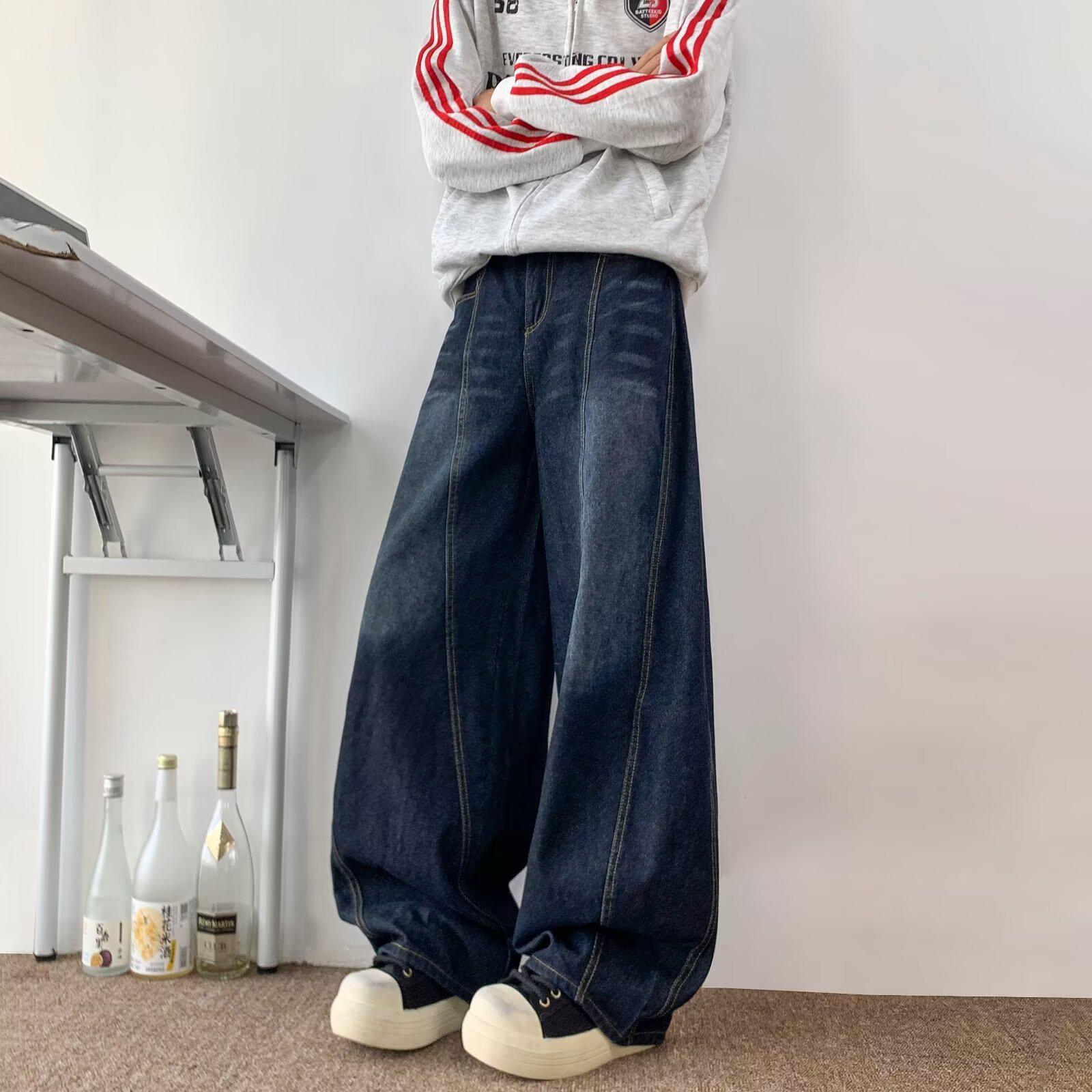 

Women s Dark Blue Scimitar Wide-Leg Jeans - Casual Autumn Trend M