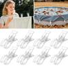 15pcs Transparent Balloon Arch Clips with Metal Spring Large Clamps For Birthday Decoration Accessories
