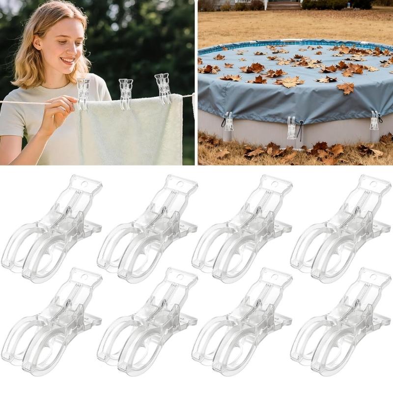 15pcs Transparent Balloon Arch Clips with Metal Spring Large Clamps For Birthday Decoration Accessories
