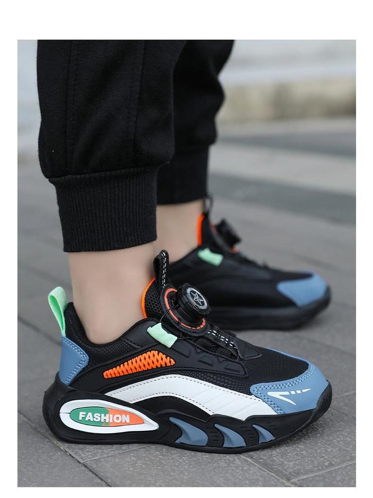 2025 Kids' Leather Basketball Shoes - Lightweight, Spring & Autumn