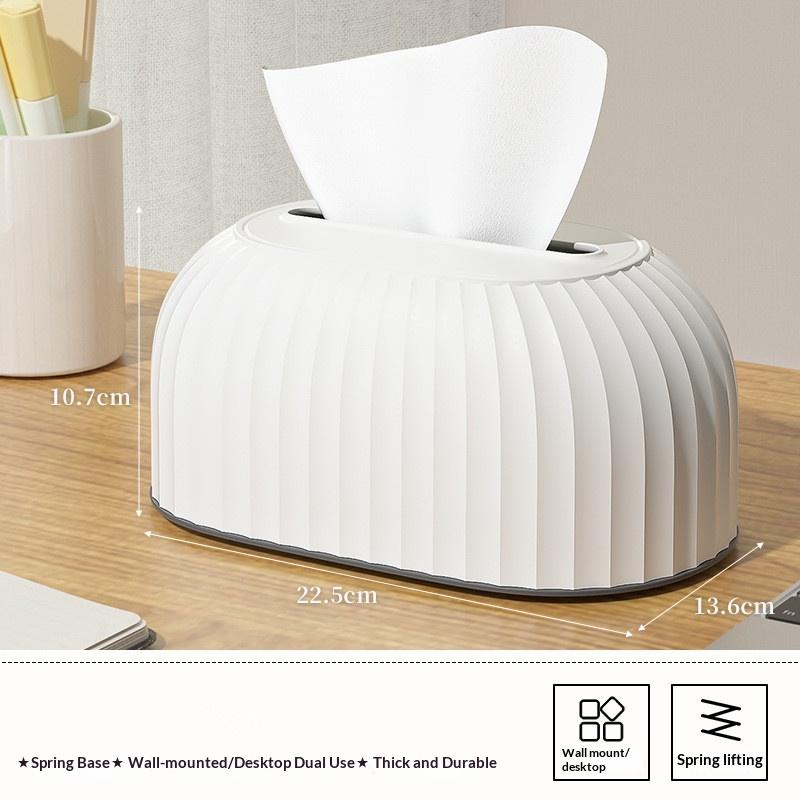 High-aesthetic Home Use Drawer-style Tissue Box Storage Light Luxury Style Living Room Desktop Advanced Spring Type Tissue Box