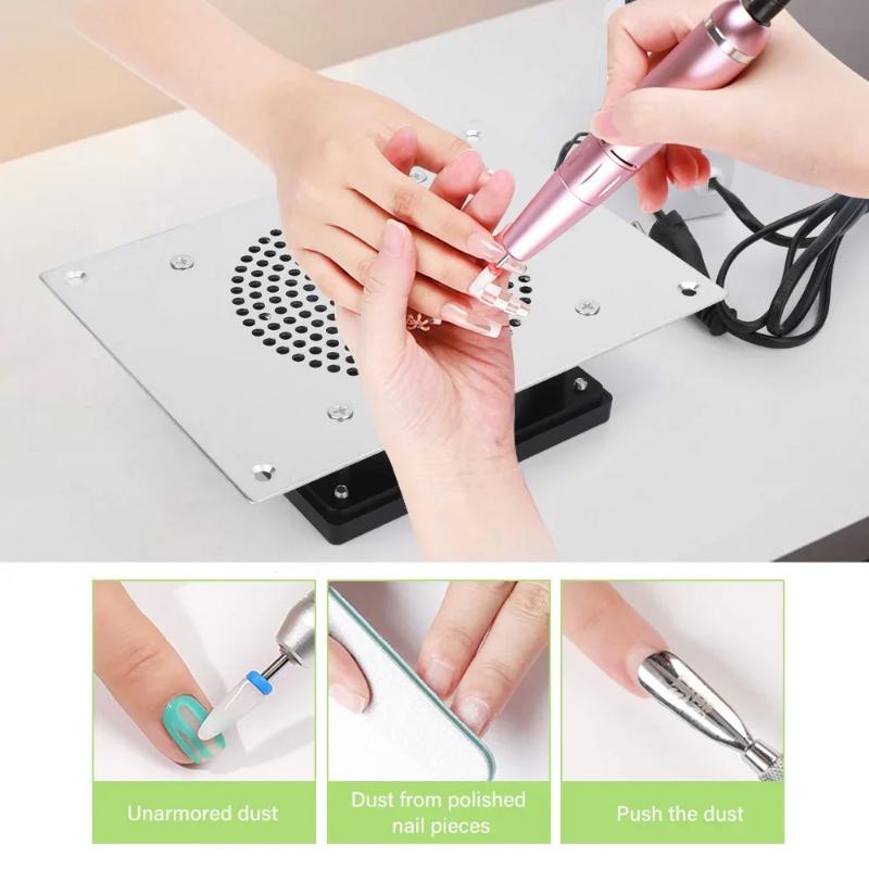 Nail Dust Collector Vacuum Cleaner Manicure Machine Tools Strong Power Low Noise Vacuum Cleaner for Acrylic Gel Nail Polishing