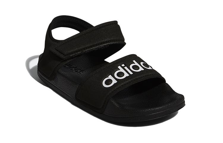 Adidas Adilette Sandal K Synthetic Leather Slip Resistant Abrasion Resistant Sandal Black Kids' G26879
