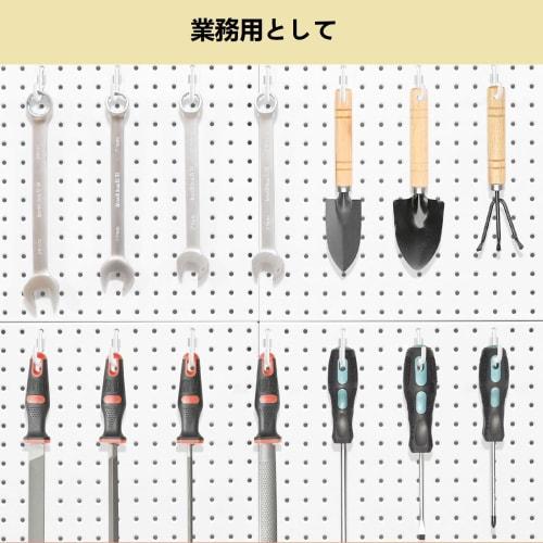 Lakymisy Perforated Board Hooks, Set of 50, Net Hooks for Mesh Panels, J-Shaped, Fixed Fasteners, Pegboards, Punching Boards, Parts, Wall Hanging, Pro