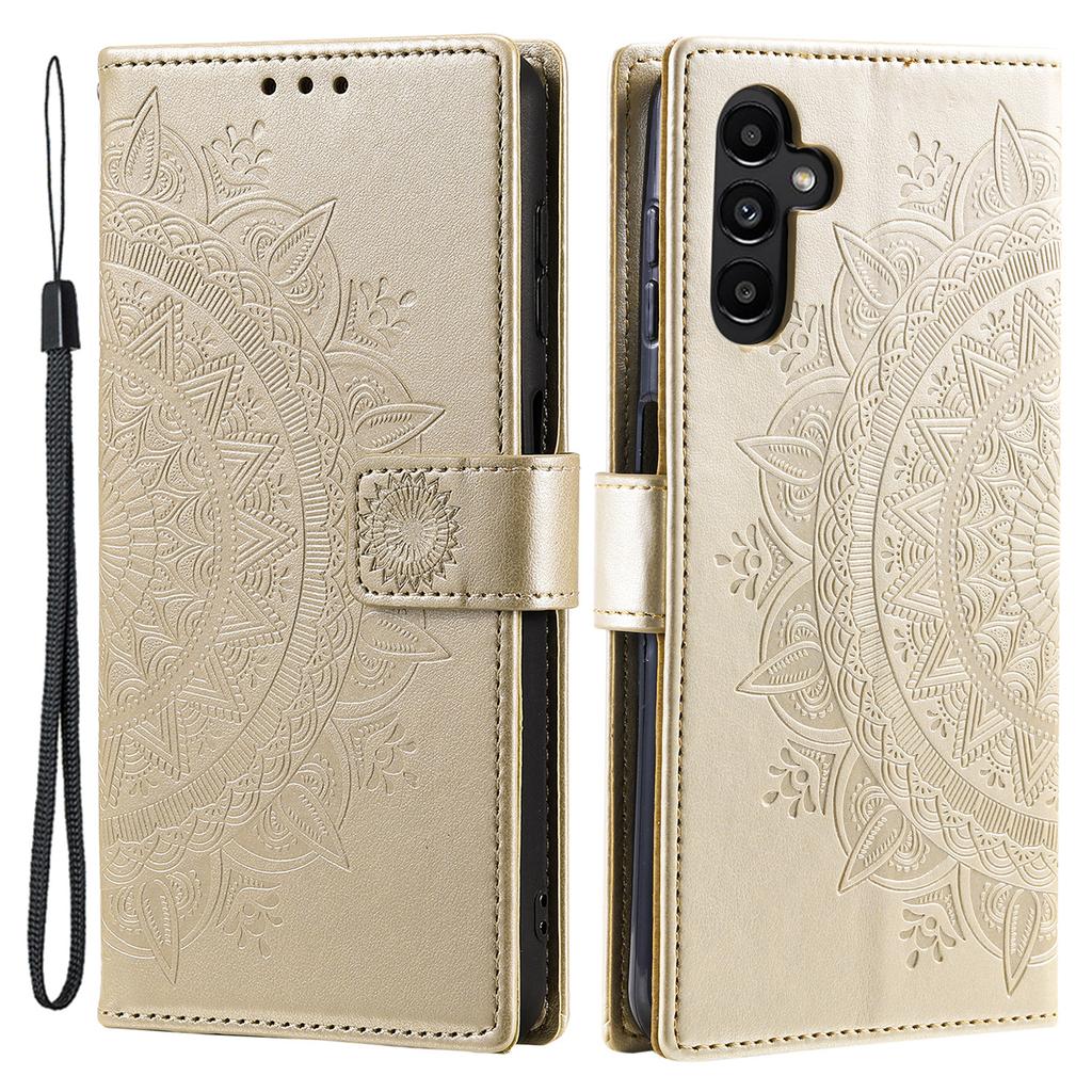 For Samsung Galaxy A05s 4G Case Leather Wallet Mandala Flower Imprint Phone Cover