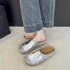 Fashion Crystal Flats Slippers Women Luxury Mules Slippers Lightweight Casual Sandals Slingback Beach Trend Shoes Women Slides Women