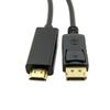 1.8M Gold Color Plated Male To Male DisplayPort To HDMI Adapter Cable