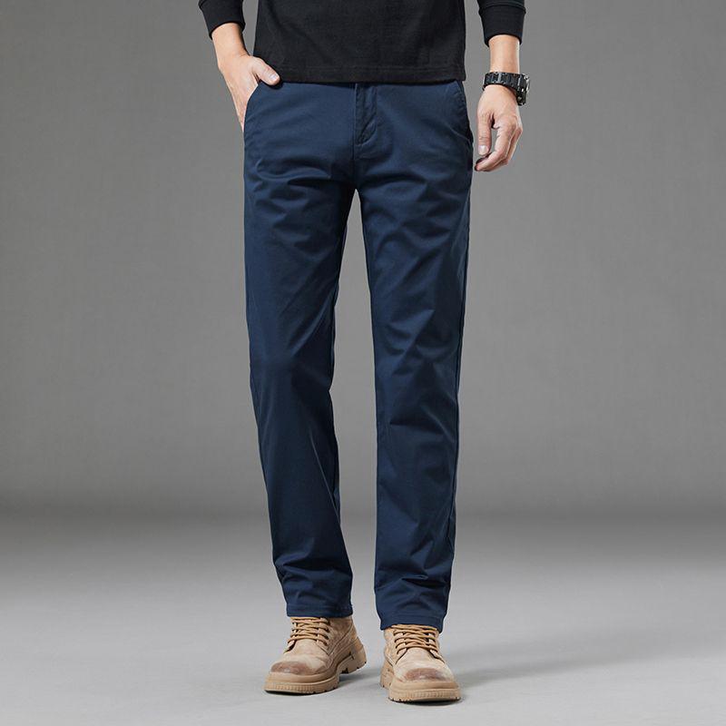 

Мужские хлопковые деловые брюки прилегающего кроя на флисовой подкладке - Коллекция Осень/Зима 2025 29 [Waist 29 inches]