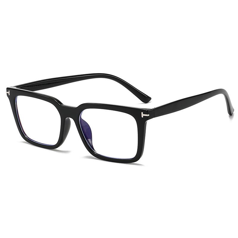 Men's business anti-blue glasses square frame simple flat glasses can be matched with degrees