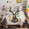 Kemila 3D Bedding Set Christmas Elk Pattern Duvet Cover Comforter Bed Linen Single Twin Full Queen Size Kids Girl Boys Gift Home Decor