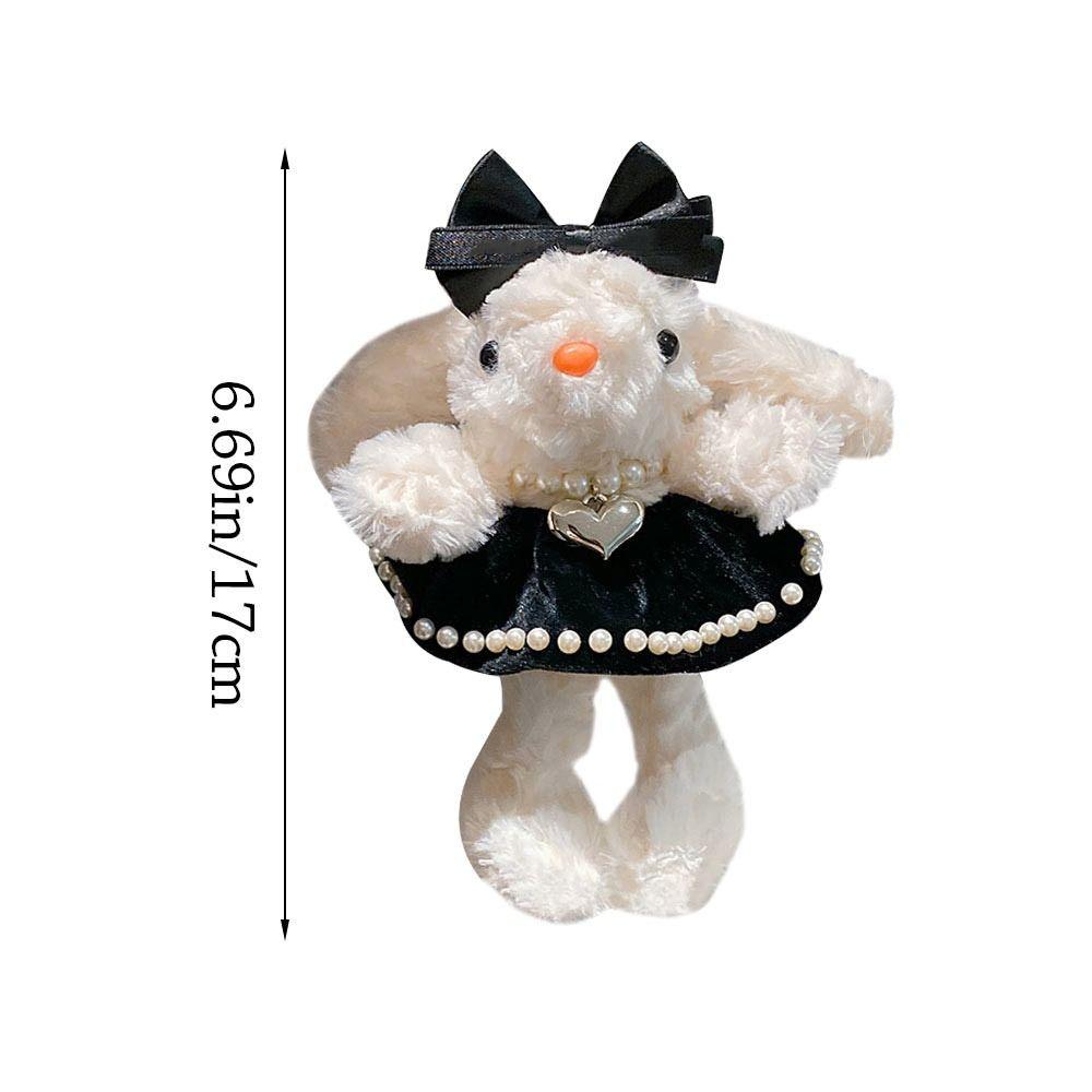 Creative Plush Rabbit Doll Pendant Lop Ears Cartoon Doll Keychain Bowknot Stuffed Hanging Decoration Gifts