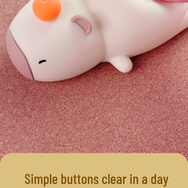 Capybara Silicone Night Light: Color-Changing Bedside Lamp & Sleep Companion