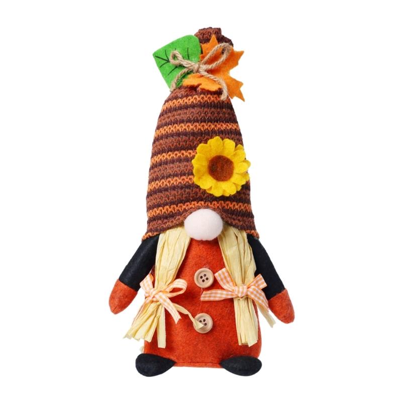 Thanksgiving Dwarf Ornament Plush Dwarf Figure Fall Autumn Decoration for Thanksgiving Home Party Table Centerpieces