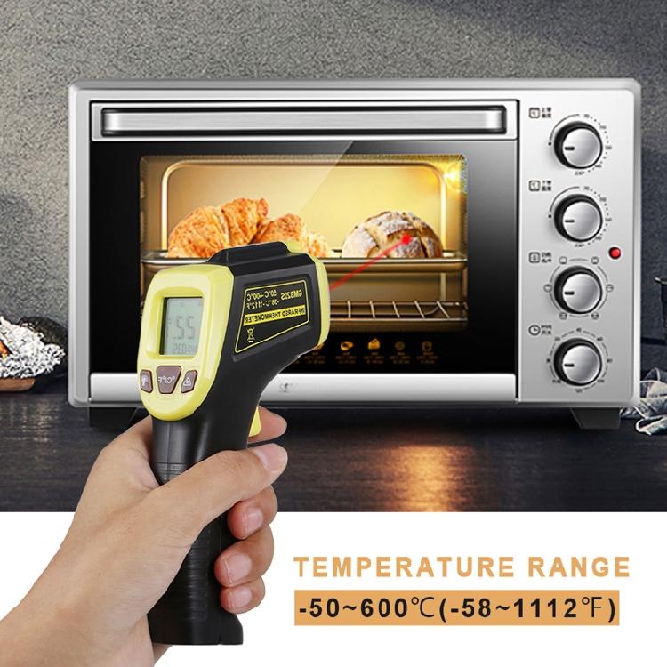 Non-Contact Pyrometer 600℃ /1112℉ IR High Temperature Gun with LCD Display GM320