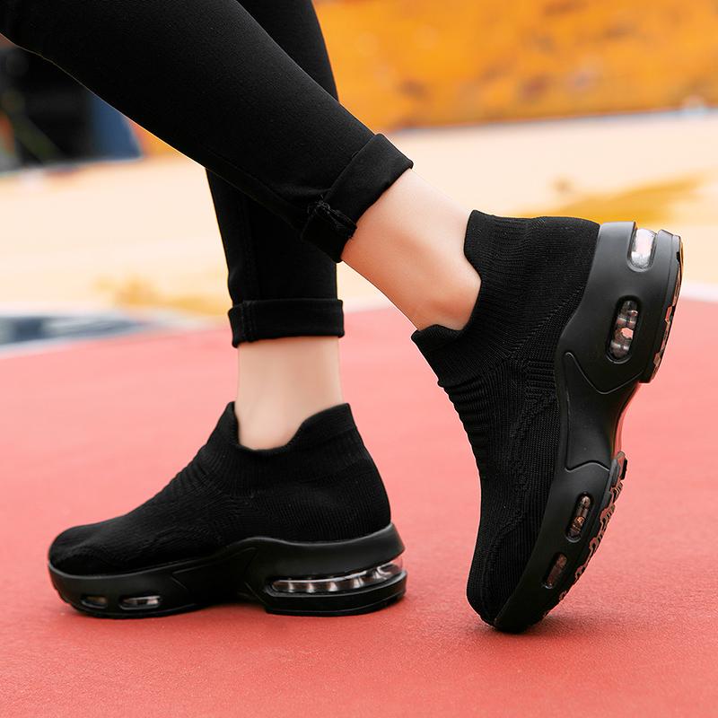 Women Slip on Walking Shoes Women Black Red Blue Grey Sneakers Elevator Platform Socks Shoes Women's Orthopedic Casual Shoes Plus Size 42 43