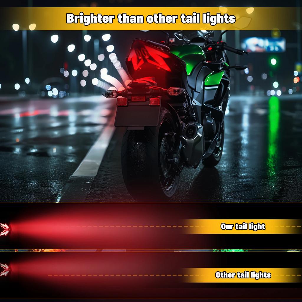 Motorcycle LED Tail Light Rear Running Turn Signal Brake Integrated Lamp For Kawasaki Z800 Ninja ZX6R 2013-2016 Z125 2013-2022